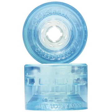 Seismic Speed Vent 77a Longboard Wheels - Clear Blue - 77mm