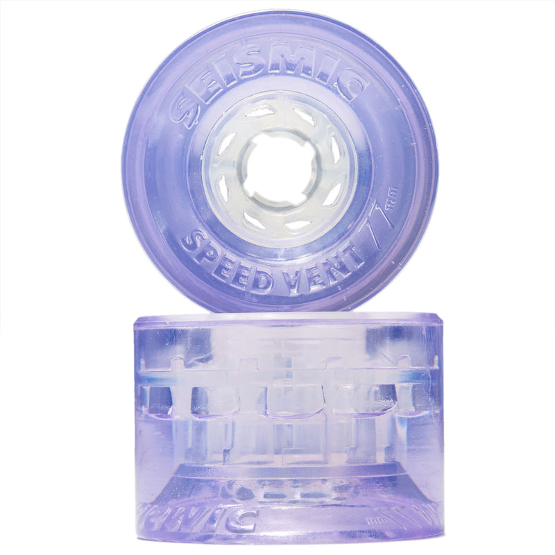 Seismic Speed Vent 79a Longboard Wheels - Clear Purple - 77mm
