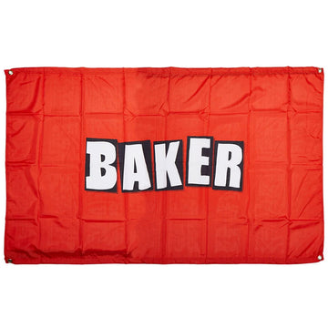 Baker Brand Logo 3x5 Flag - Black/Red