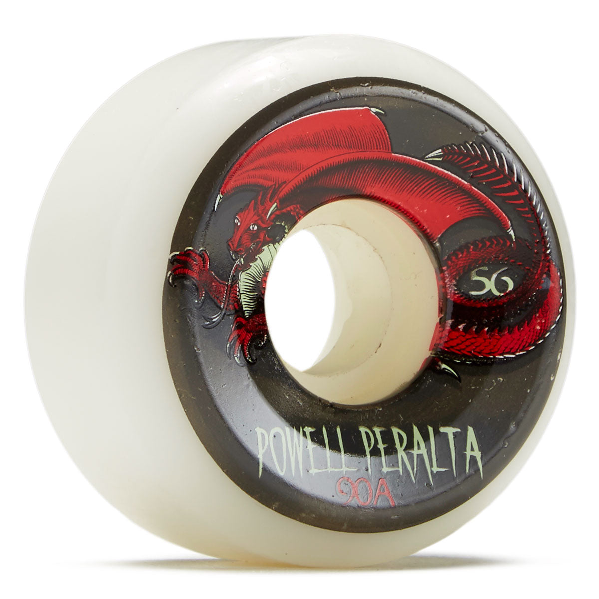 Powell-Peralta Oval Dragon 4 90A Skateboard Wheels - White - 56mm image 1