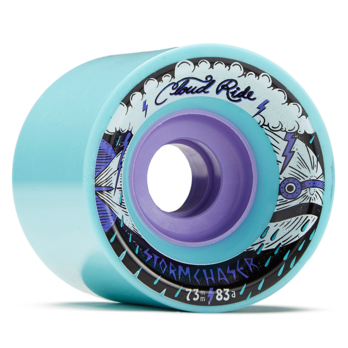 Cloud Ride Storm Chasers 83a Longboard Wheels - Blue - 73mm image 1
