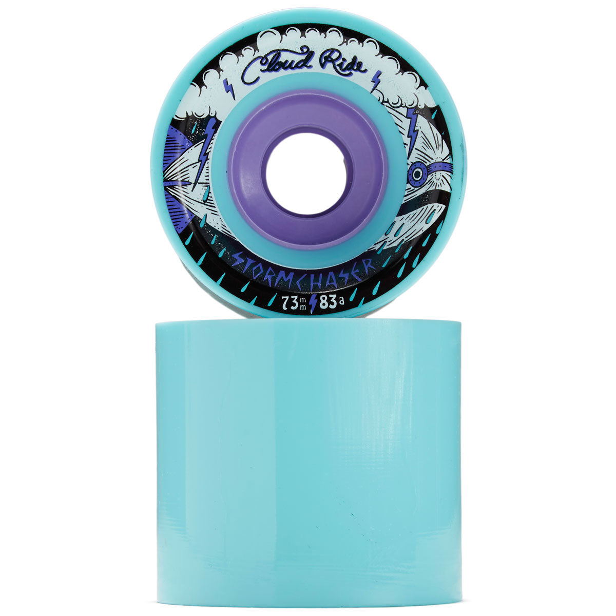 Cloud Ride Storm Chasers 83a Longboard Wheels - Blue - 73mm image 2