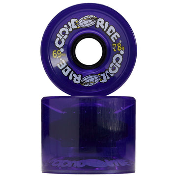 Cloud Ride Cruiser 78a Longboard Wheels - Clear Purple - 69mm