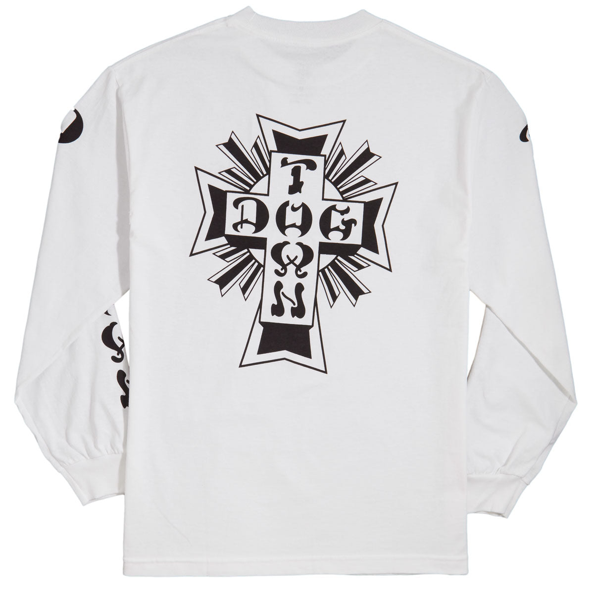 Dogtown Cross Logo Long Sleeve T-Shirt - White/Black image 3