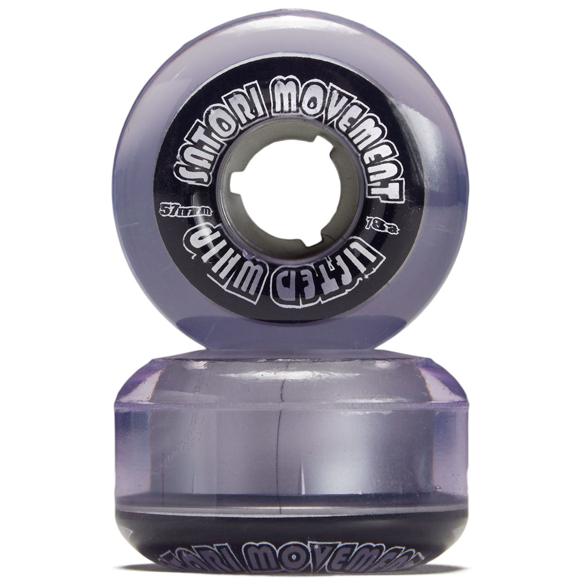 Satori Movement Lifted Whip 78a Skateboard Wheels - Purple/Silver - 57mm image 2