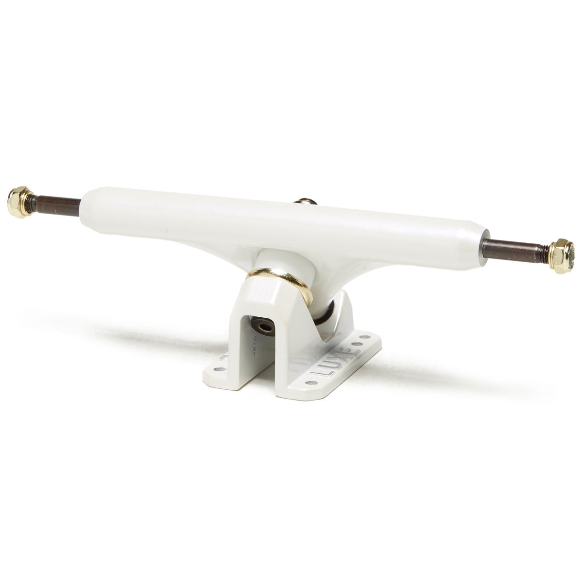 Luxe Lite 180mm Hollow Kingpin Longboard Trucks - Blizzard White image 2