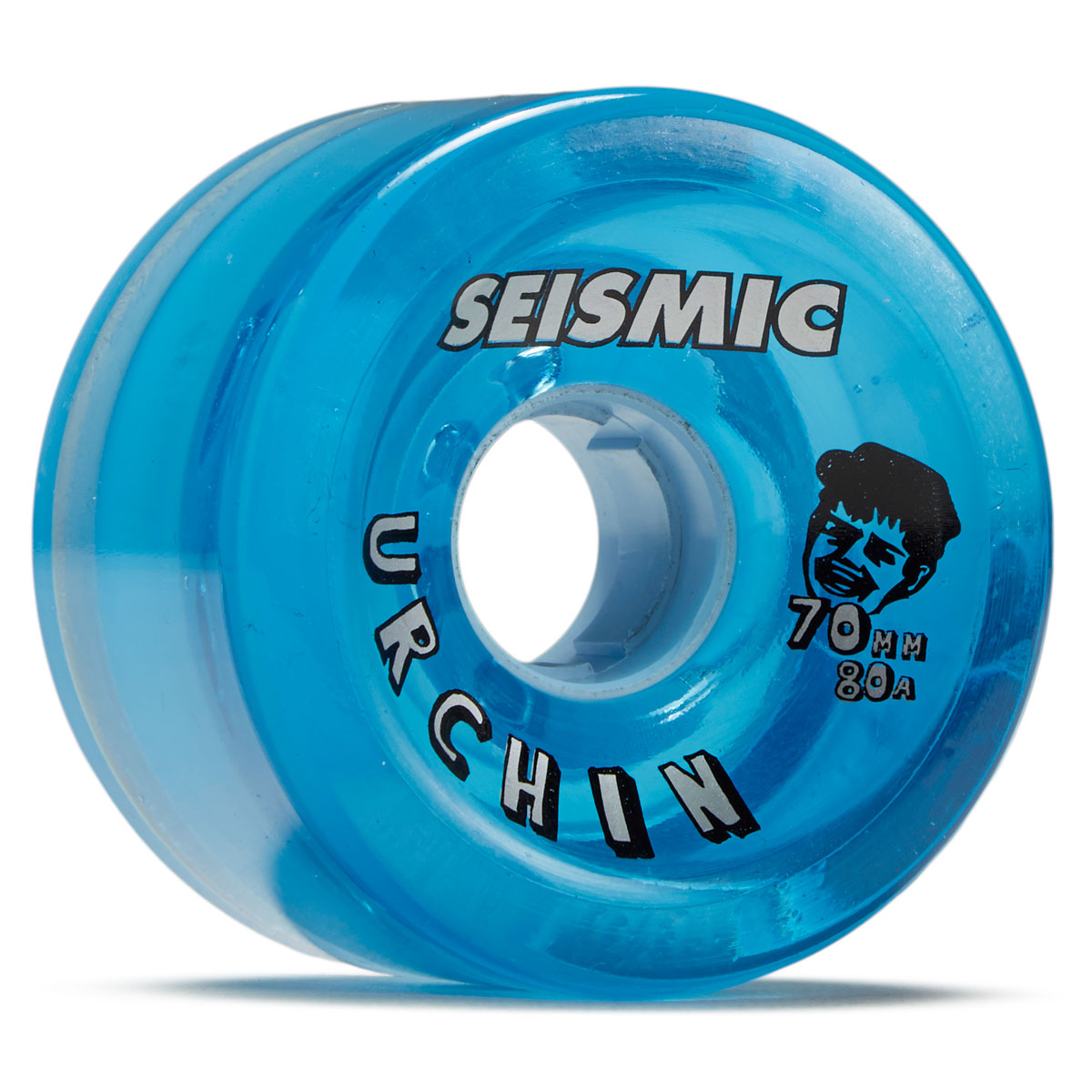 Seismic Urchin 80a Longboard Wheels - Clear Blue - 70mm image 1