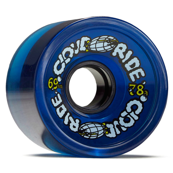Cloud Ride Cruiser 78a Longboard Wheels - Clear Midnight Blue