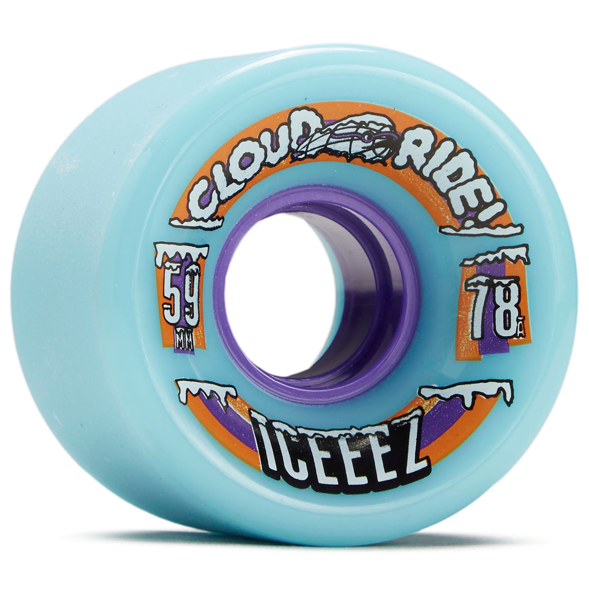 Cloud Ride Iceeez 78a Longboard Wheels - Blue - 59mm image 1