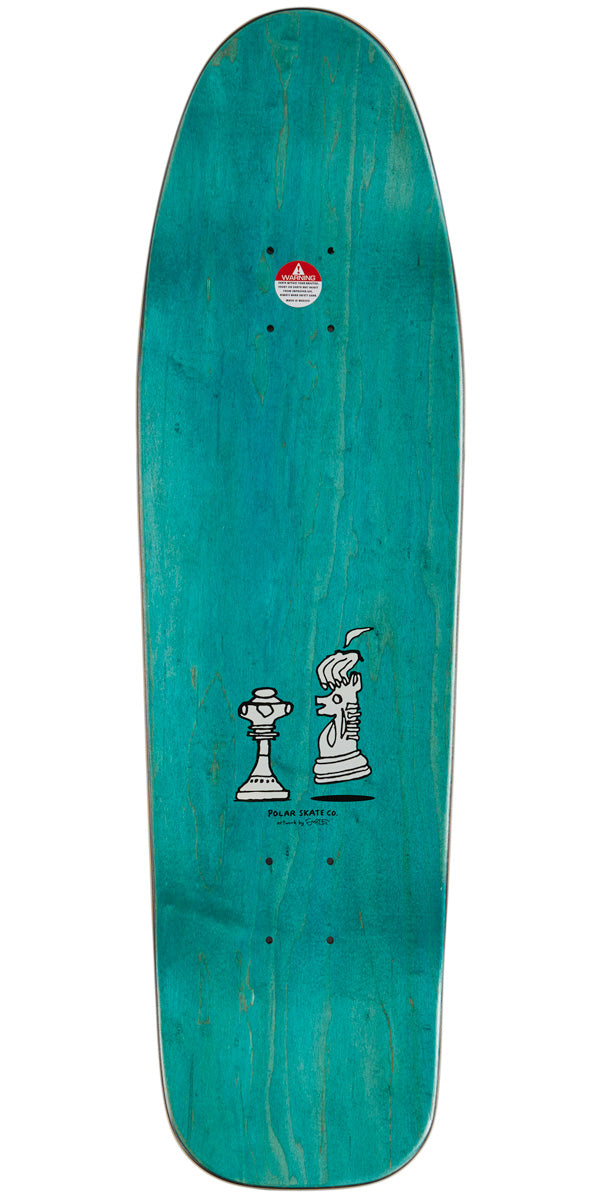 Polar Dane Brady Checkmate on a DANE 1 Jr. Skateboard Deck - White image 2