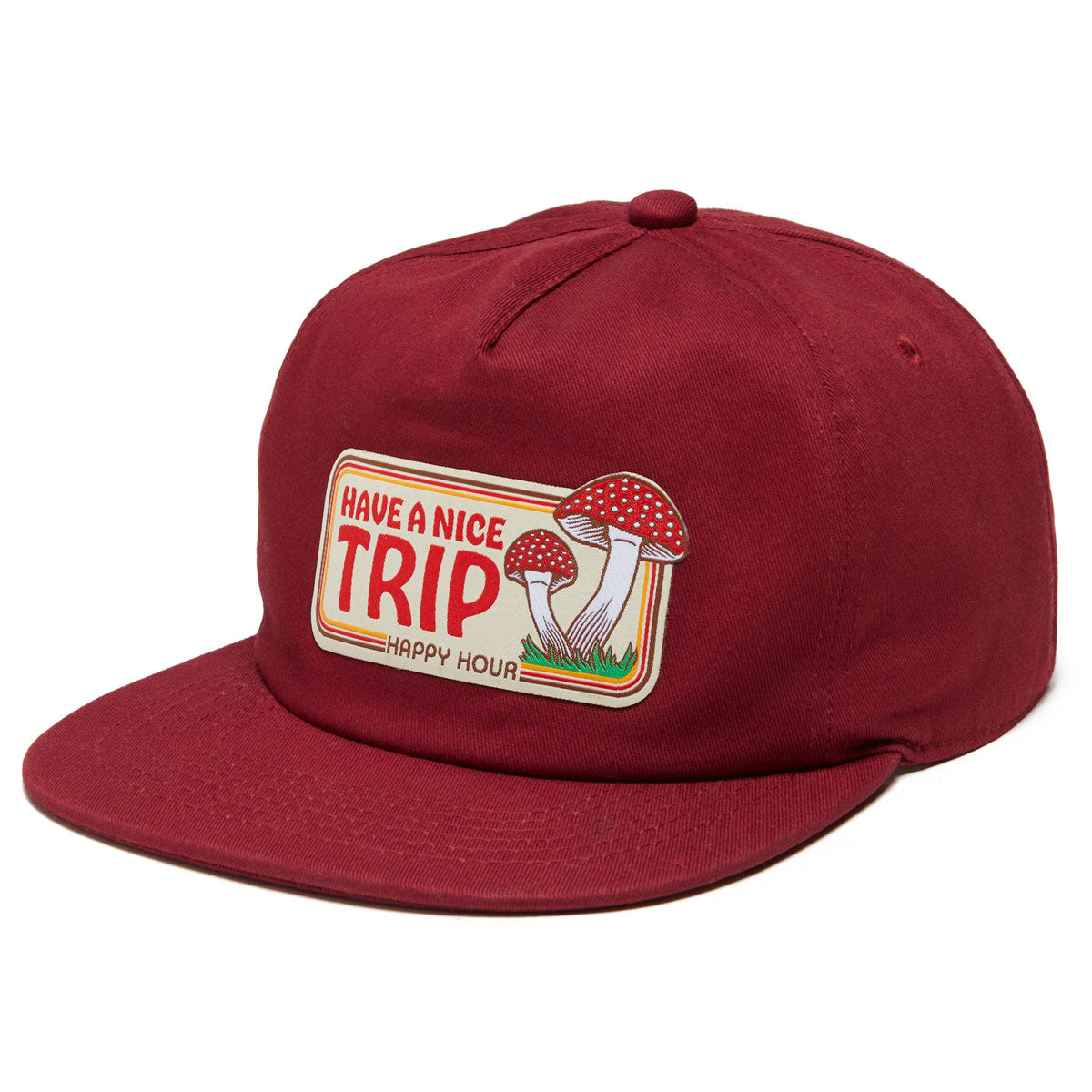 Happy Hour Have A Nice Trip Hat - Burgundy image 1