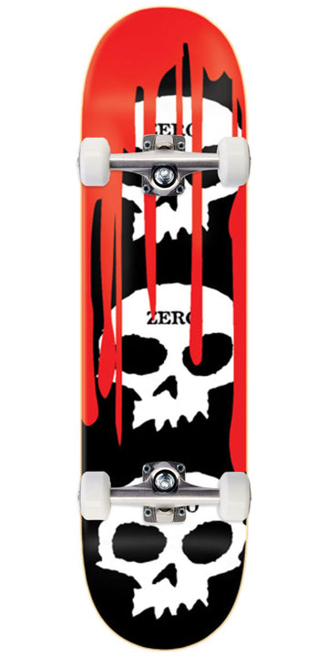 Zero 3 Skull Blood Black Skateboard Complete - Black - 7.75