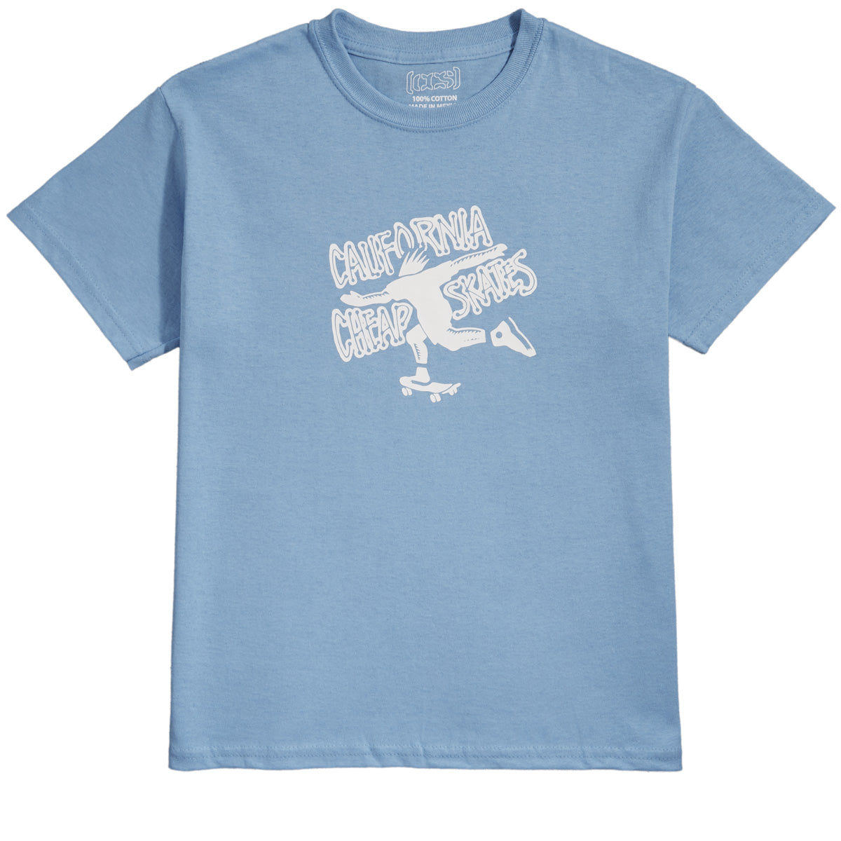CCS Youth Cheap Skates T-Shirt - Light Blue/White image 1