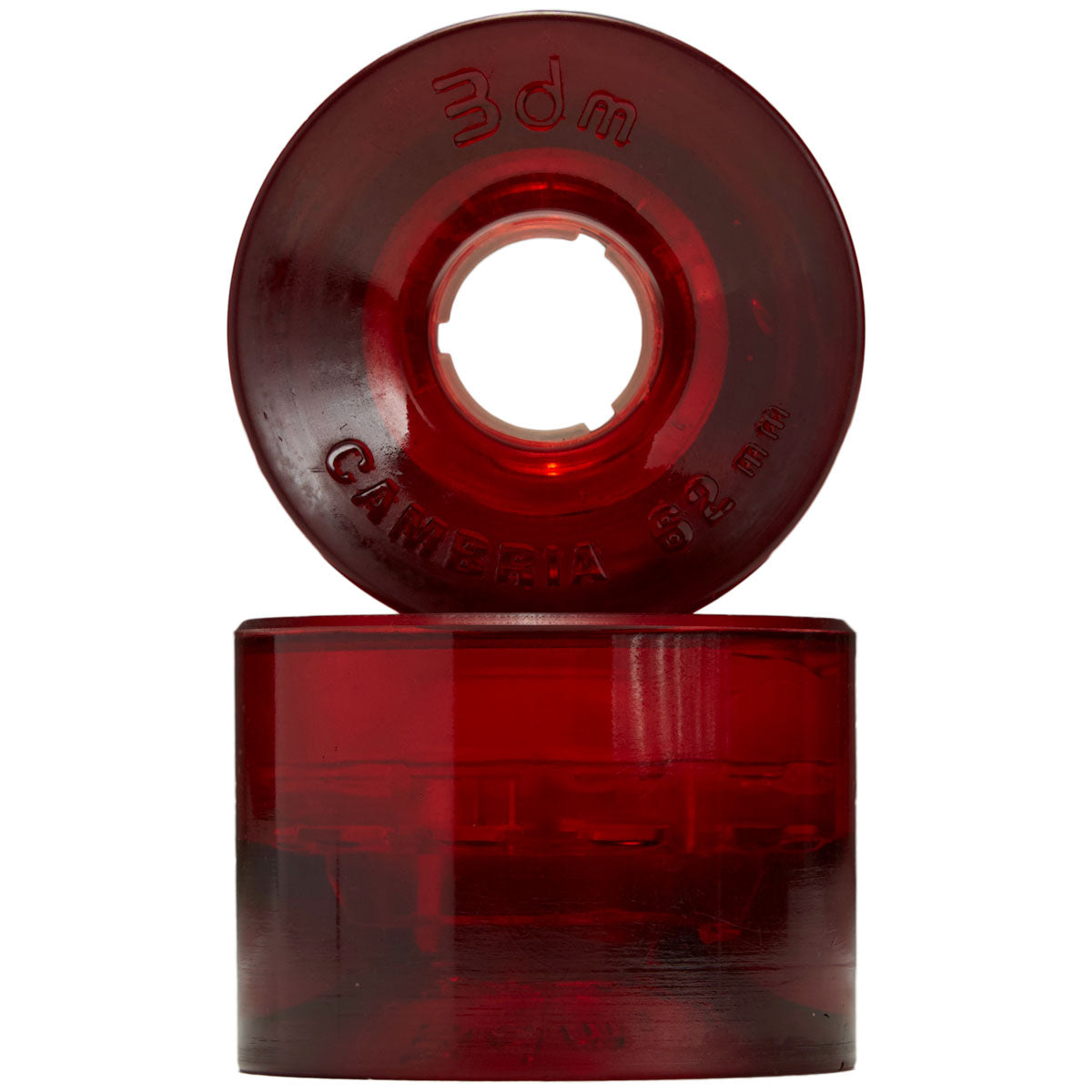 3DM Cambria 80a Longboard Wheels - Clear Red - 62mm image 2