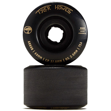 Arbor Vice Tyler Howell 75a Longboard Wheels - Black - 69mm