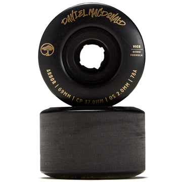 Arbor Vice Daniel MacDonald 78a Longboard Wheels - Black - 69mm