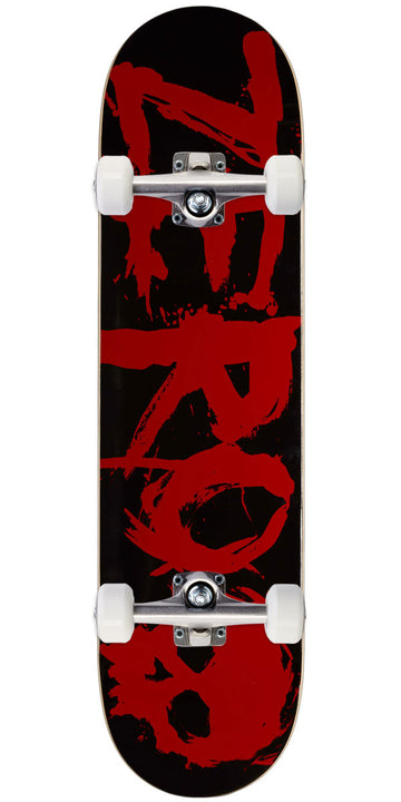 Zero Blood Text Skateboard Complete - 8.00