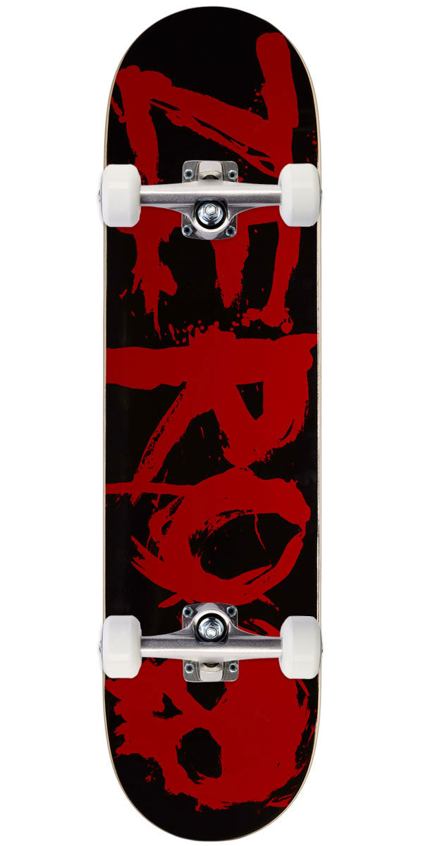 Zero Blood Text Skateboard Complete - 8.00