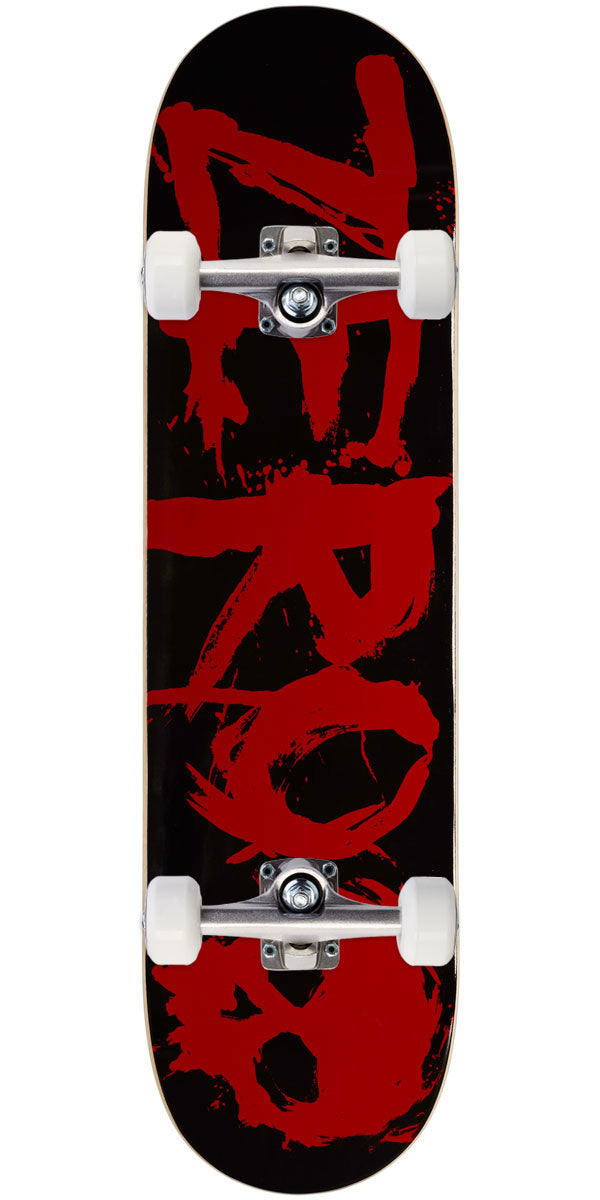 Zero Blood Text Skateboard Complete - 8.25