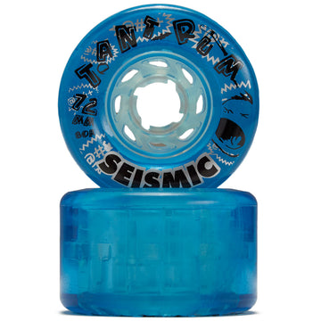 Seismic Tantrum 80a Longboard Wheels - Clear Blue - 72mm