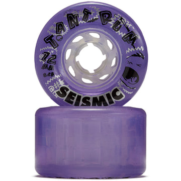 Seismic Tantrum 82a Longboard Wheels - Clear Purple - 72mm