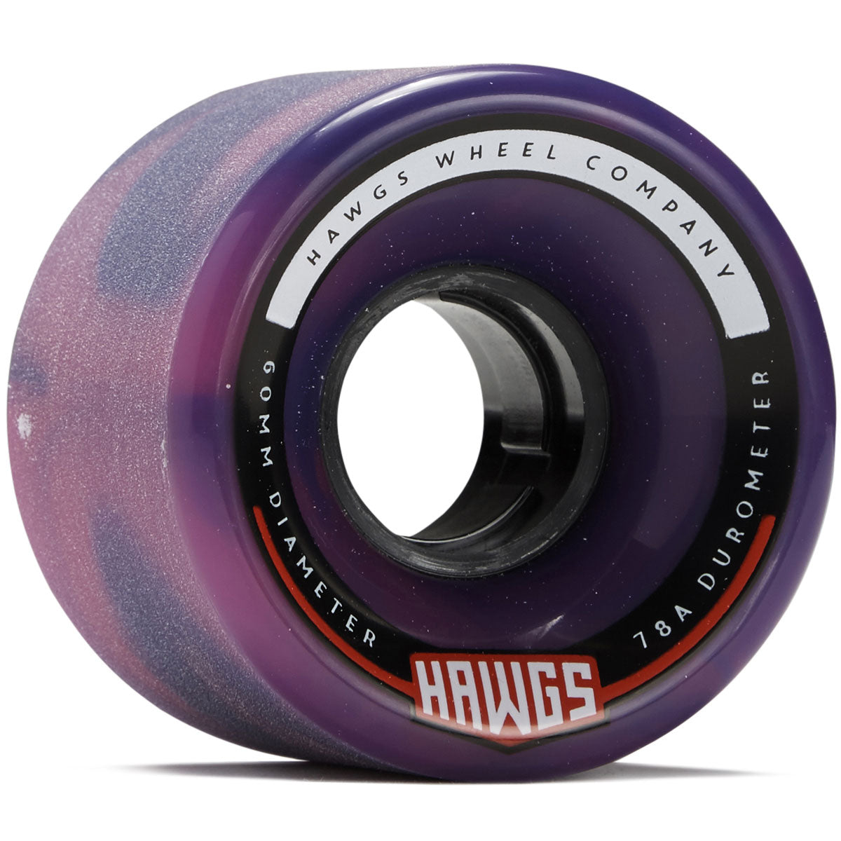 Hawgs Chubby 78a Stone Ground Longboard Wheels - Purple/Pink - 60mm image 1
