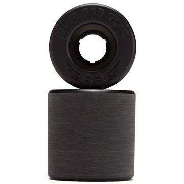 Hawgs Doozies 78a Stone Ground Longboard Wheels - Black - 63mm