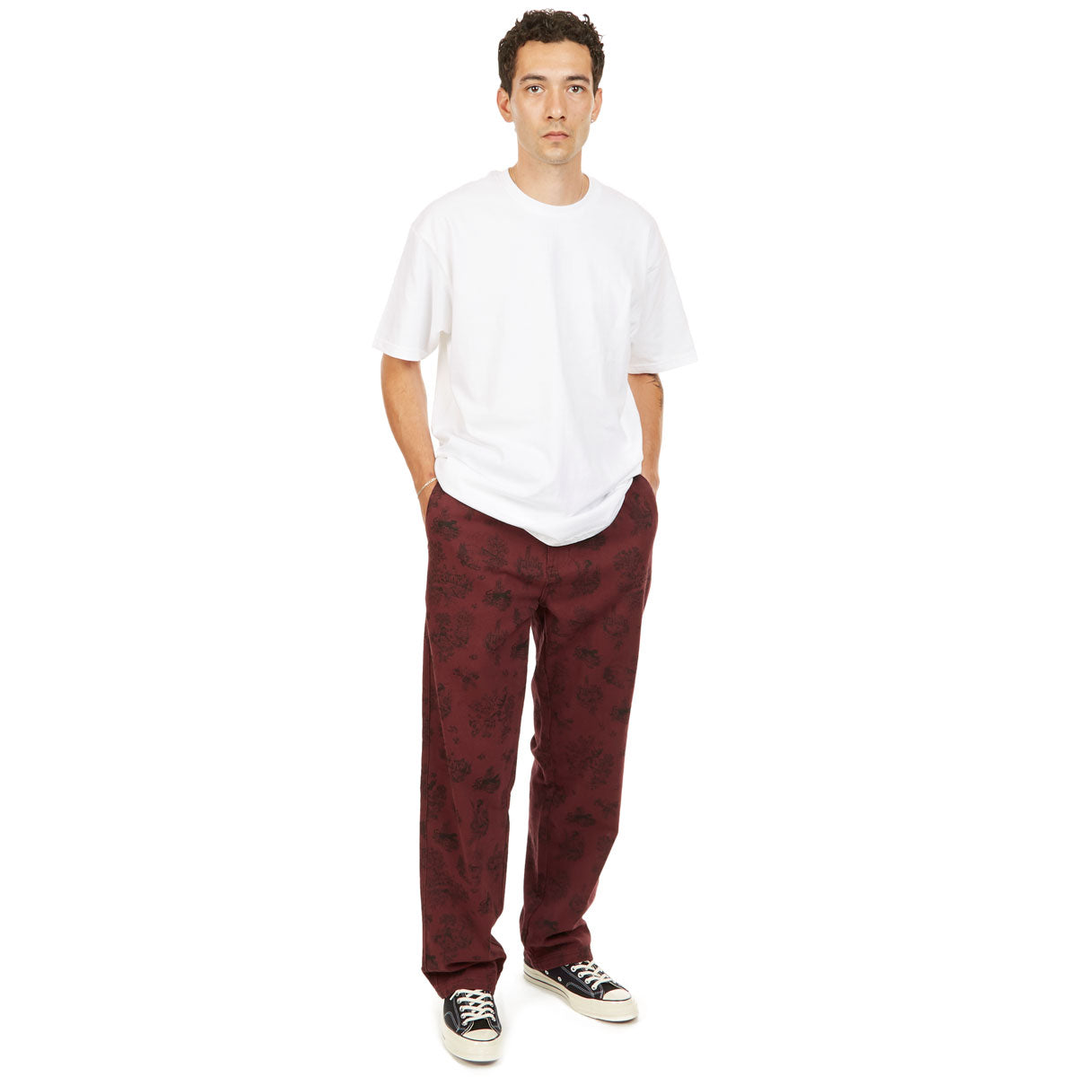CCS Original Relaxed Toile Chino Pants - Oxblood image 3