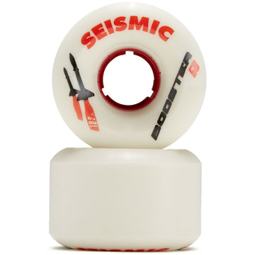 Seismic Booster 102a Longboard Wheels - White/Red - 58mm
