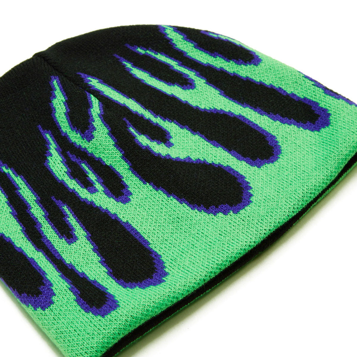 CCS Flames Reversible Skully Beanie - Black/Green image 4