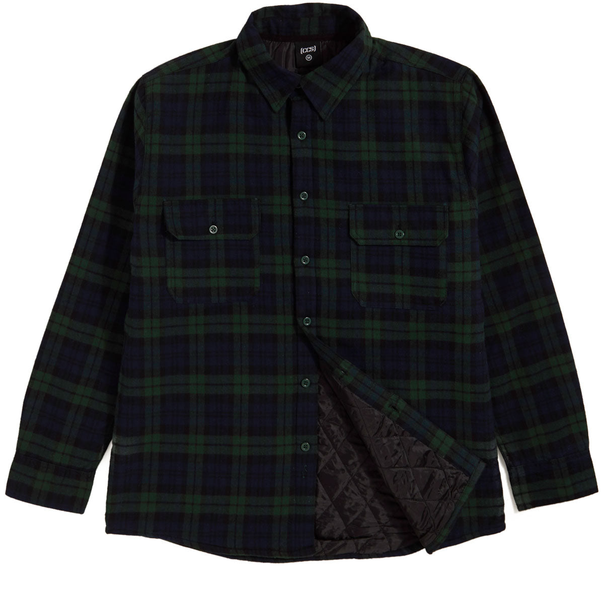 CCS Cheap Skates Quilted Flannel Jacket - Green/Navy image 1