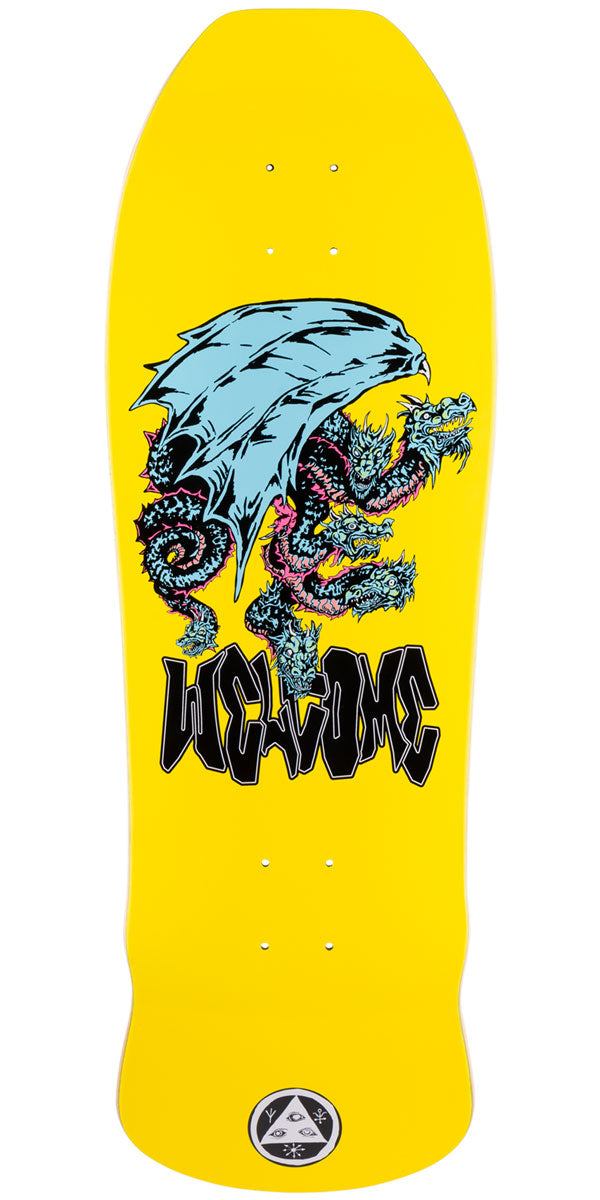 Welcome Dragon On An Early Grab Skateboard Deck - Neon Dipped Yellow - 10.00
