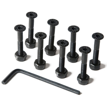 Loaded Countersunk Hardware - Black - 1.25