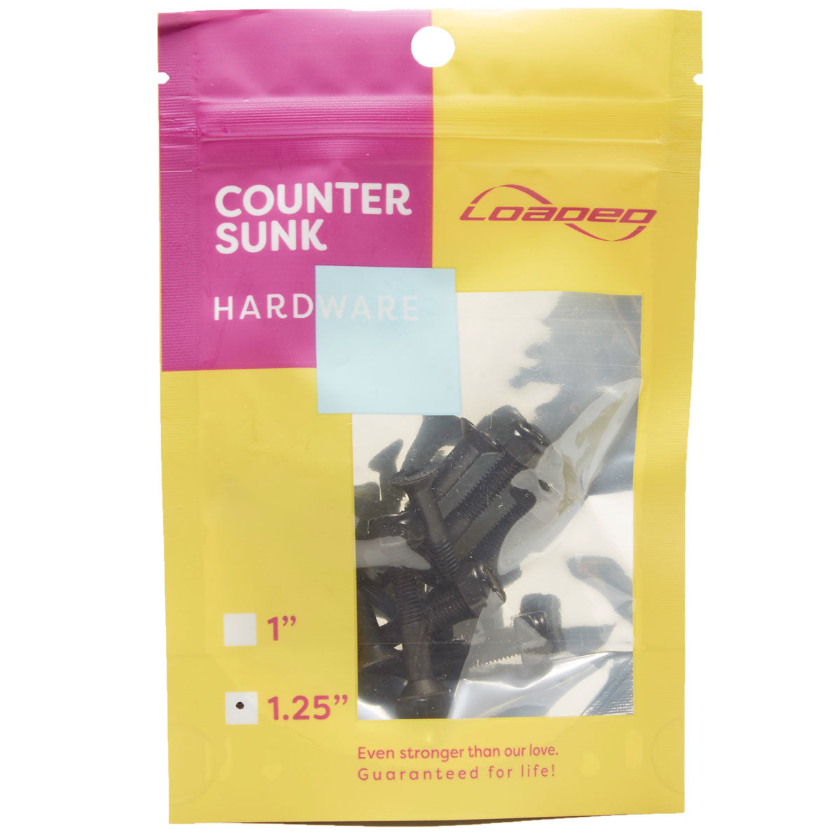 Loaded Countersunk Hardware - Black - 1.25