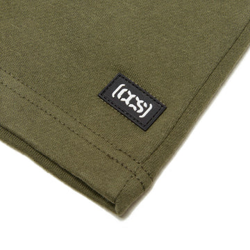 CCS Logo Rubber Patch Sweat Shorts - Army Green