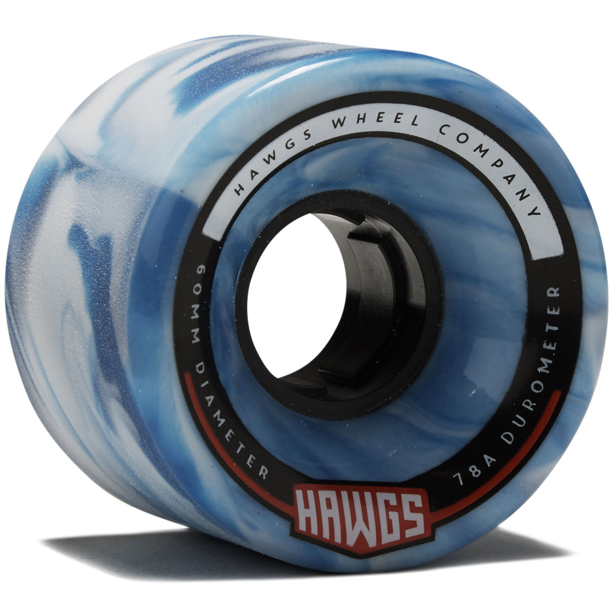 Hawgs Chubby 78a Stone Ground Longboard Wheels - Blue/White - 60mm image 1