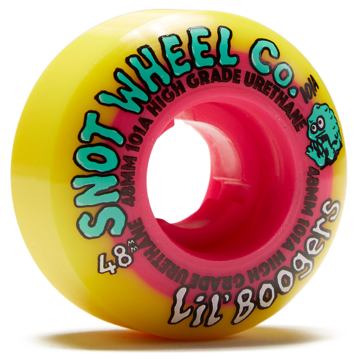Snot Lil Boogers 101A skateboard Wheels - Pink/Yellow - 48mm image 1