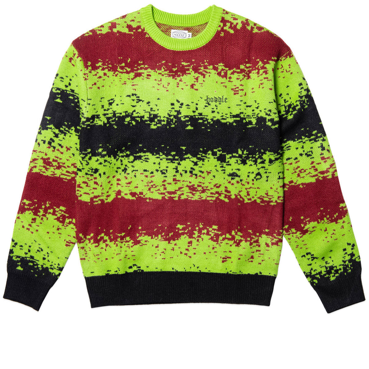 Hoddle Spray Stripe Knit Shirt - Green/Red image 1