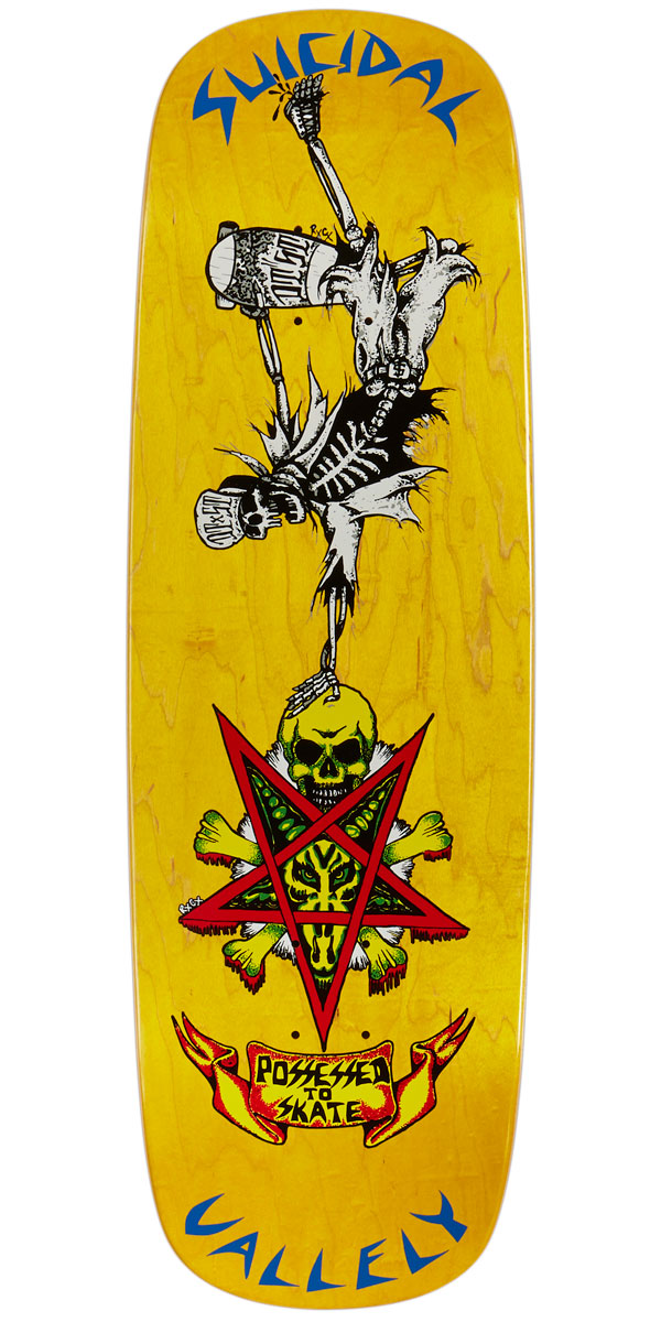 Dogtown Mike Vallely Possessed to Skate Barnyard Skateboard Deck - Yellow Stain - 9.50