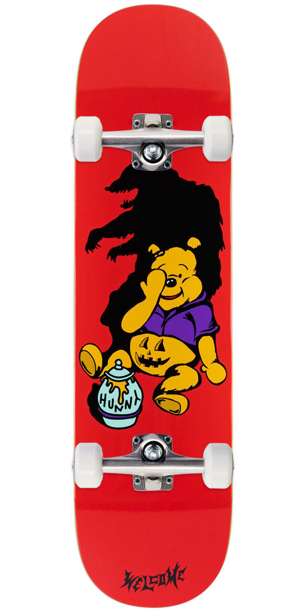 Welcome Hunny On A Evil Twin Skateboard Complete - Red - 8.25