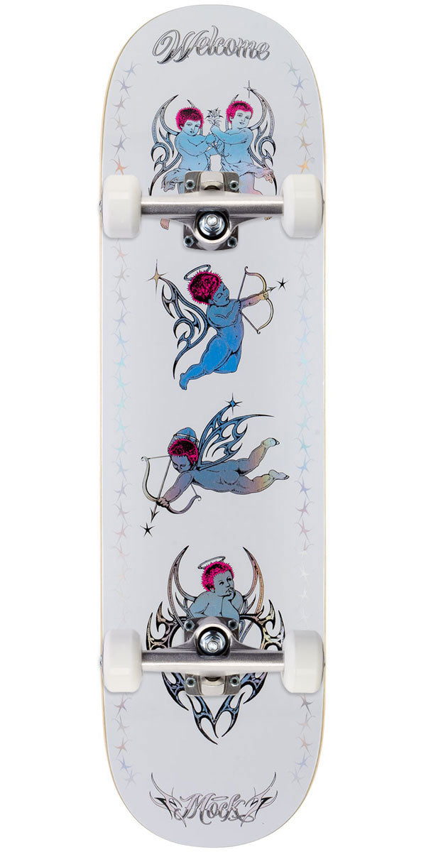 Welcome Cherubs Evan Mock Pro Model On A Island Skateboard Complete - White/Prism Foil - 8.38