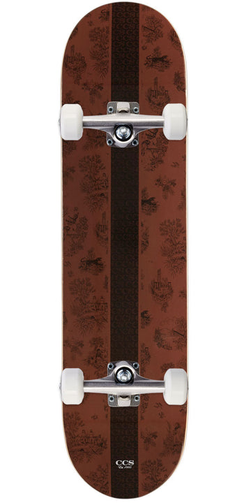 CCS Toile Skateboard Complete - Brown Root - 8.375