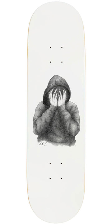 CCS Smile on The Surface Skateboard Deck - White - 8.38