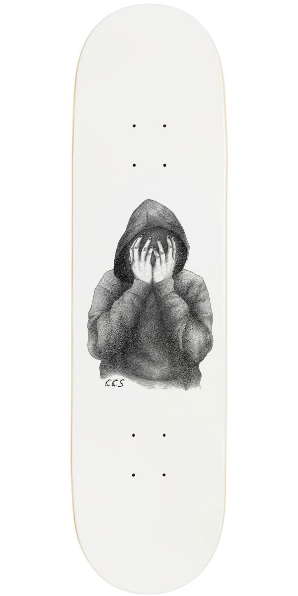 CCS Smile on The Surface Skateboard Deck - White - 8.00