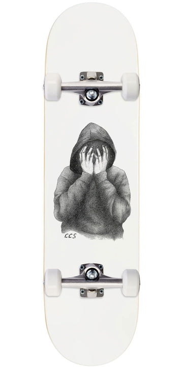 CCS Smile on The Surface Skateboard Complete - White - 8.125
