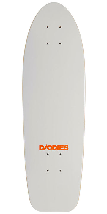 Daddies Logo Cruiser Skateboard Deck - White