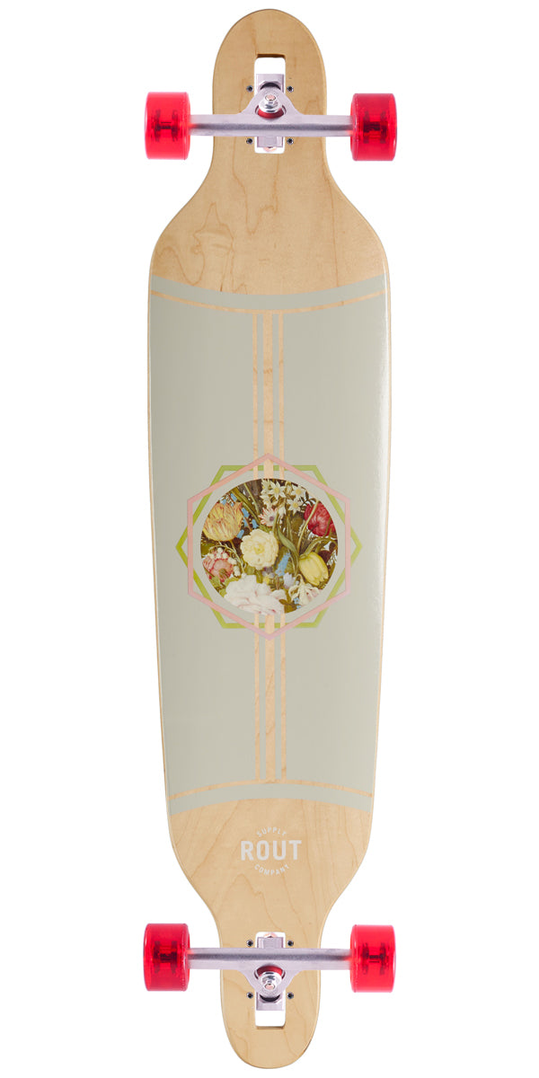 Rout Floral Drop-Thru Longboard Complete image 1