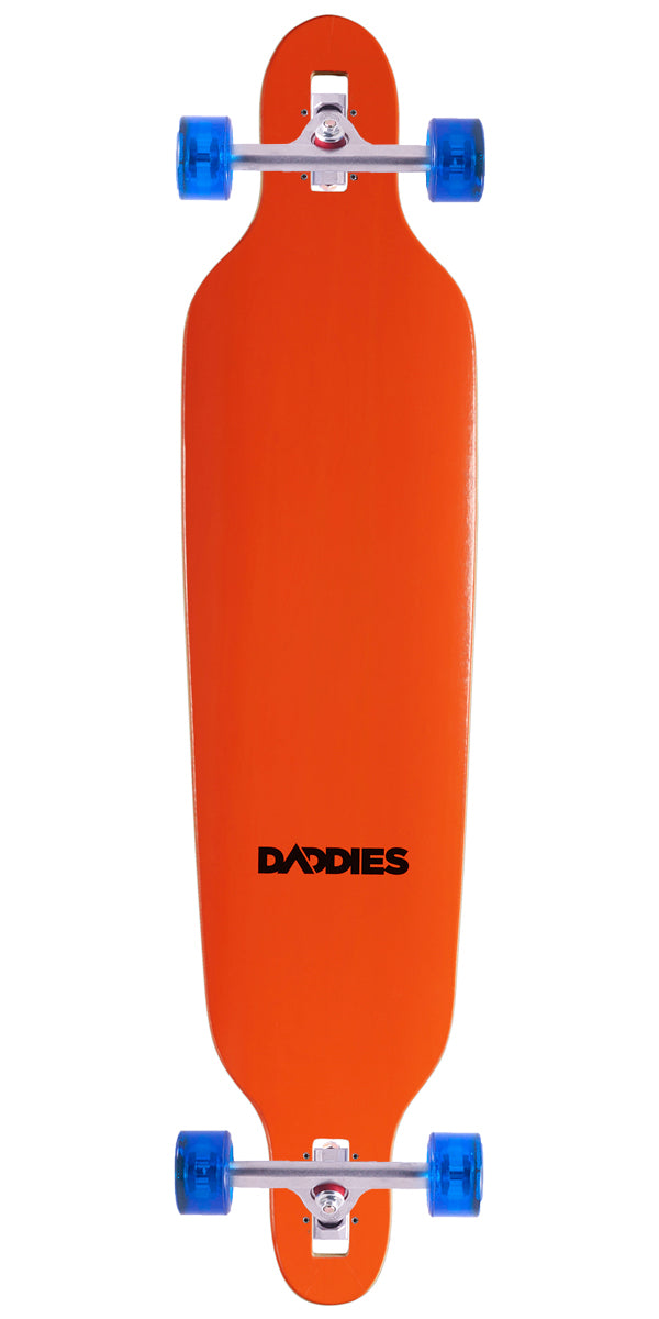 Daddies Logo Drop-Thru Longboard Complete - Orange image 1