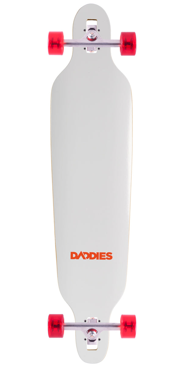 Daddies Logo Drop-Thru Longboard Complete - White image 1