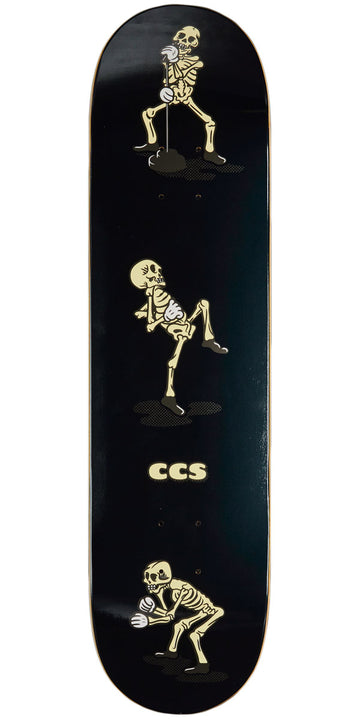 CCS Vine Skeleton Mini Skateboard Deck - Black - 7.25